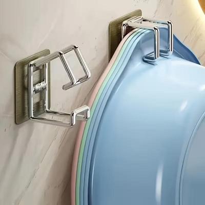 Punch-Free Stainless Steel Space-Saving Rack for Kitchen and Bathroom