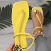 Fashion Fashion Women Square Toe Clip Toe Sandals Summer Soft Sole Comfort Non Slip Beach Sandels Bright Color Narrow Band Zapatos Mujer