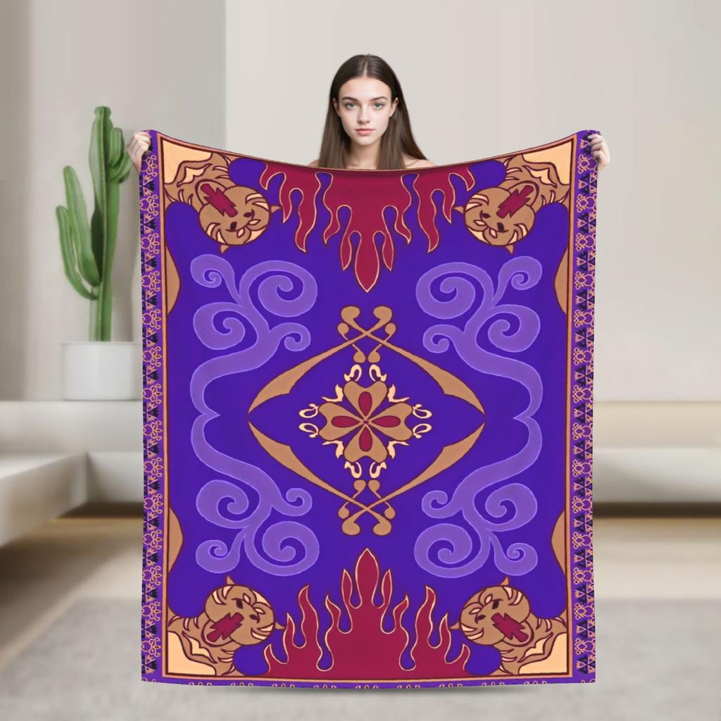 Aladdin Jasmine Cartoon Blanket Warm Fluffy Plush Throw Blanket For Couch Bed Decorative Flannel Bedspread Bed Cover
