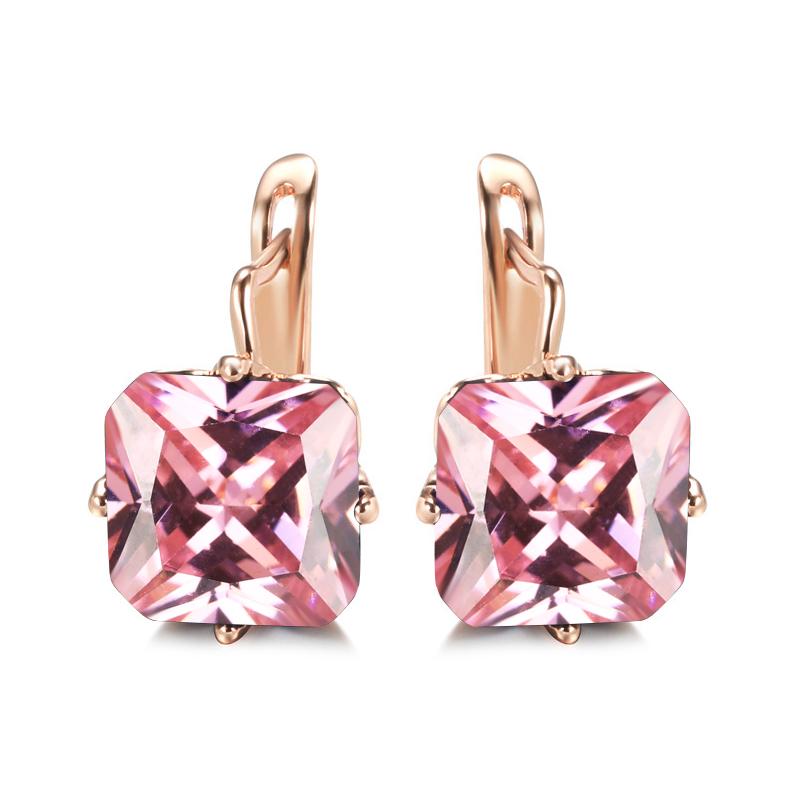 

1 пара больших квадратных серег с синим цирконием для женщин, свадебные серьги золотого цвета с этническим узором, изысканные ювелирные изделия синий