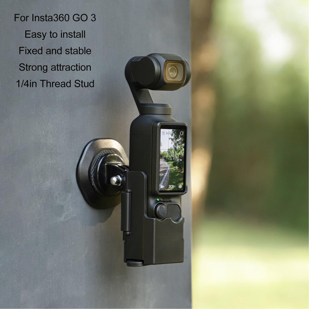 Magnetic Camera Mounting Base for Osmo Pocket 3 2 for Insta360 GO 3 Magnet Camera Mount with 1/4in Thread Stud for Security Camera
