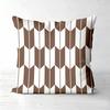 Pieces Brown Geometric Farmhouse Pillow Covers Polyester Sofa Decorative Cushion Cov Headboard Pillow (Without Pillow Core