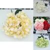 Wedding Flower Decor Artificial Hydrangea With Plush Fabric For Home And Party