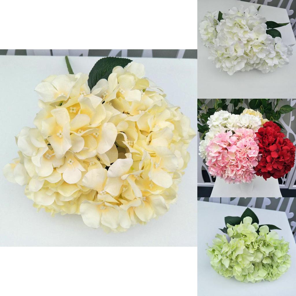 Wedding Flower Decor Artificial Hydrangea With Plush Fabric For Home And Party