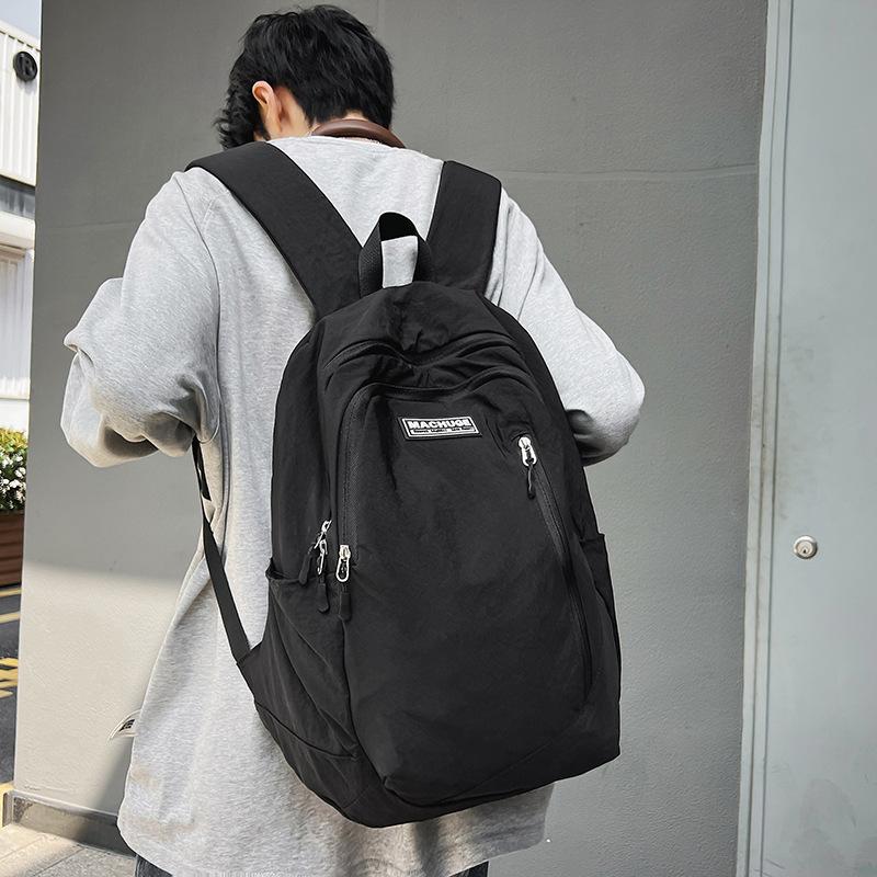 Schoolbag Japanese Simple Casual Backpack Women's Large Capacity Travel Backpack Versatile Student Light Commuter Bag Men's School Bag Tide
