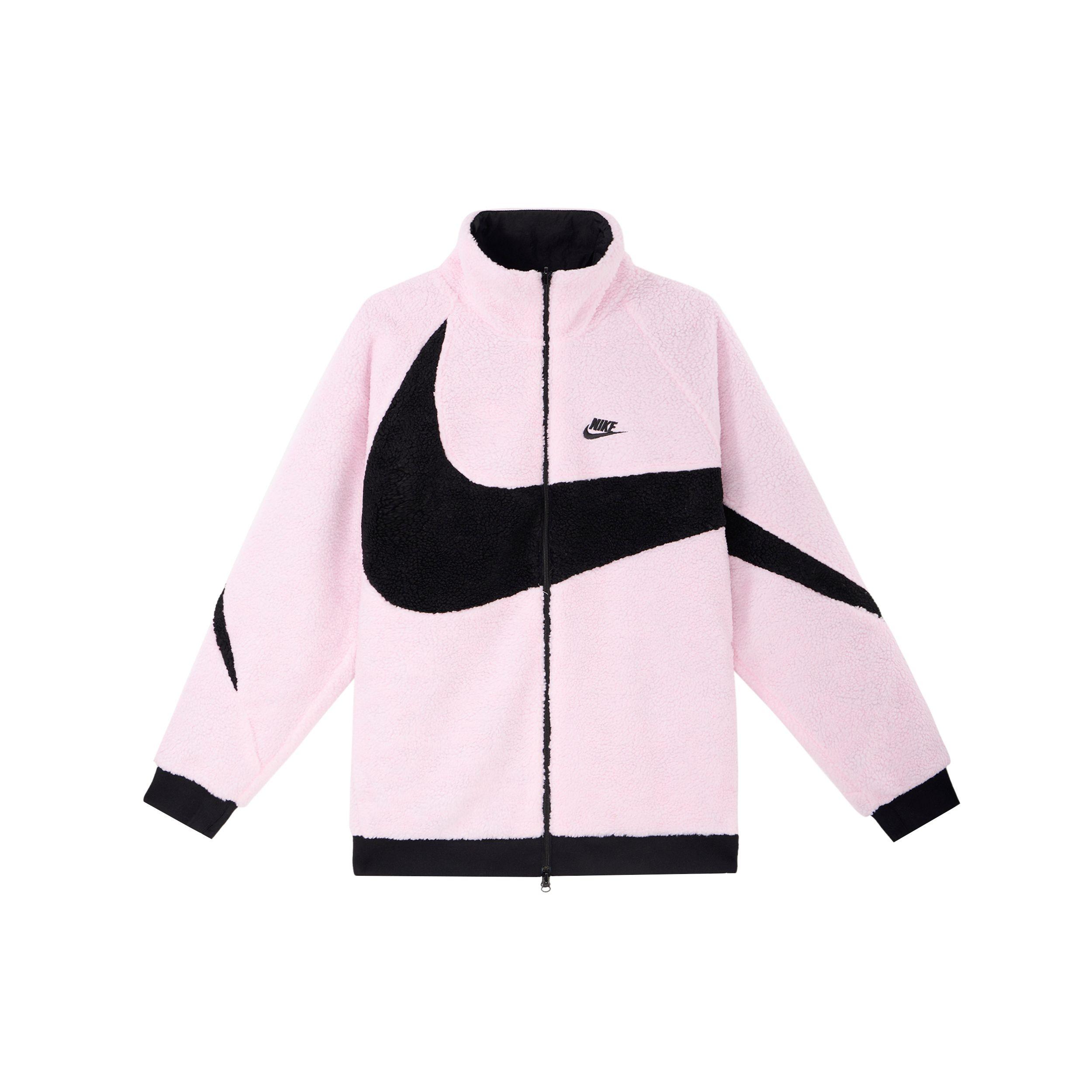 

Женская двусторонняя куртка боа Nike Big Swoosh (Азия) Верхняя одежда для мужчин Prism Pink/Black BQ6546-601 XL