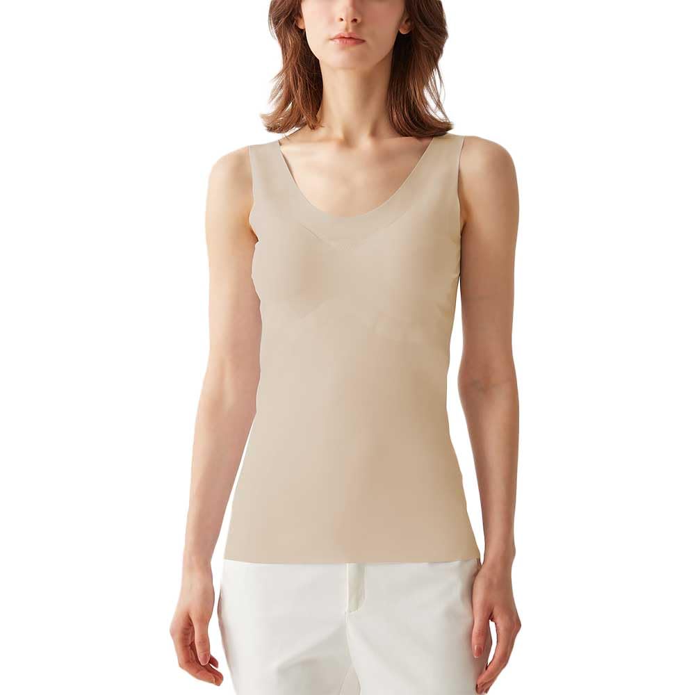 

Майка Kirei Labo Полностью Прохладная и Легкая с Подушечками KL7258R Новый Благородный Сепия LL [Gunze] Бесшовная® Женская