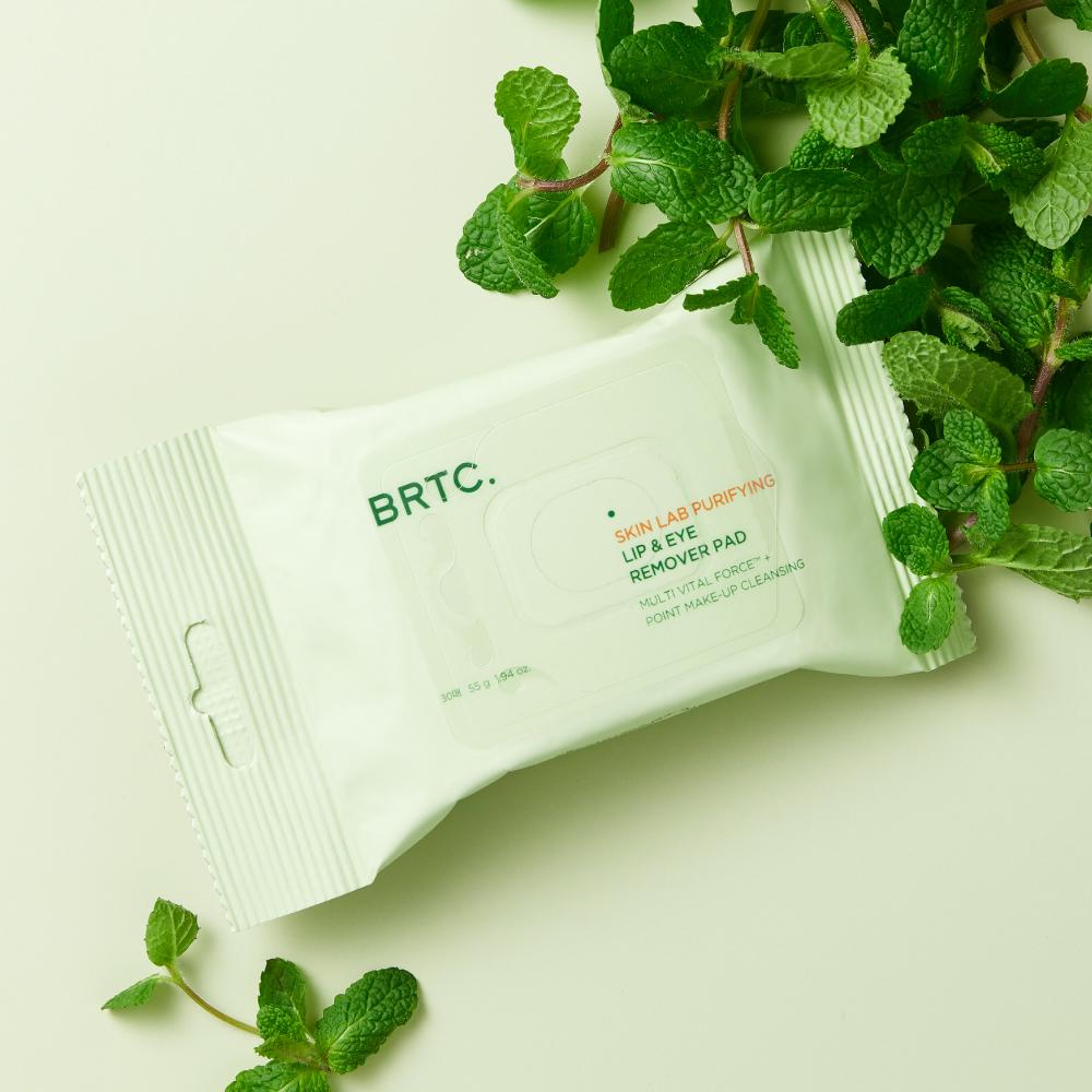 BRTC Skin Lab Purifying Lip & Eye Remover Pad 30 Sheets 1ea