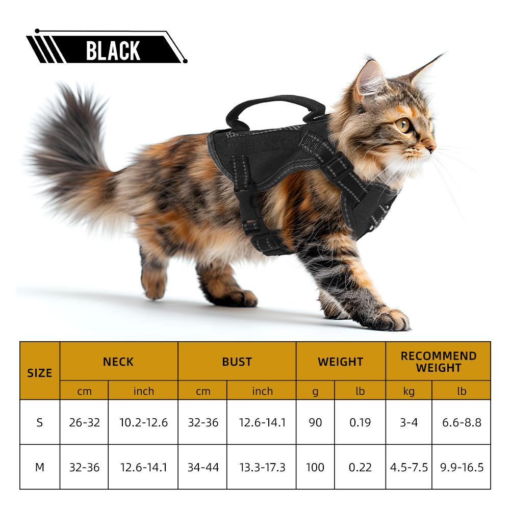 5-piece Set Light Tactical Cat Harness Summer Pet Outdoor Walking Supplies for Small Dogs Cats Breathable Kitten Puppy Harnesses