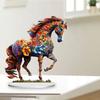 Kreativ Design Färgstark Konstnärlig Häst Hem Skrivbordsdekoration Prydnad