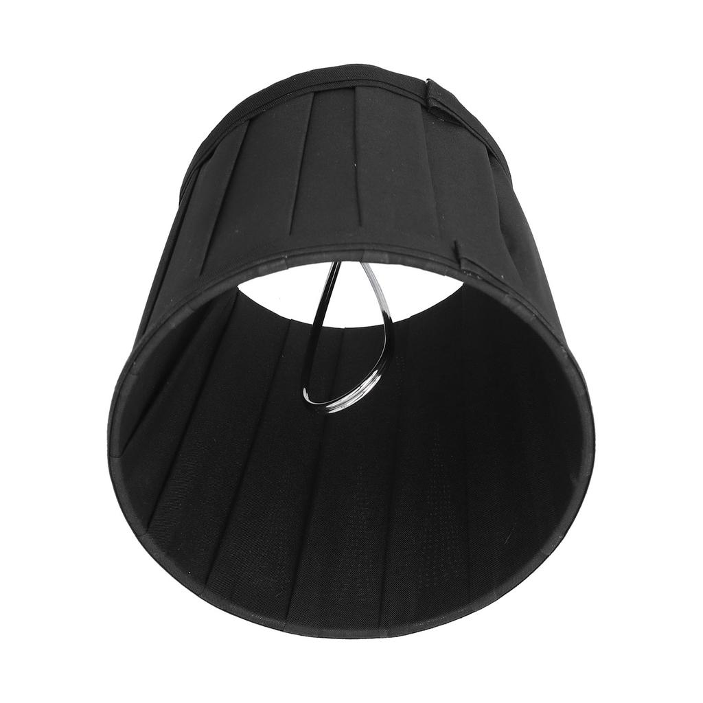 3PCS Cloth Lampshade E14 Clip On Fabric Lamp Cover for Chandelier Wall Lamp Home Decor(Black )