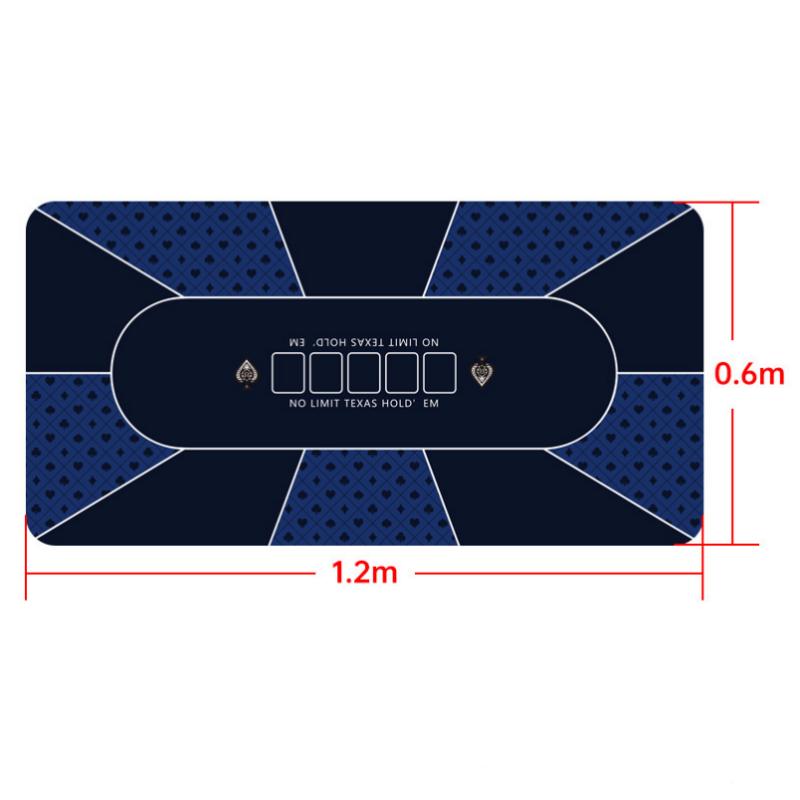 120*60cm Folding Poker Mat Texas Hold'em Poker Rubber Mat Playing Cards Topper for Tables Portable Pokers Table Top Layout