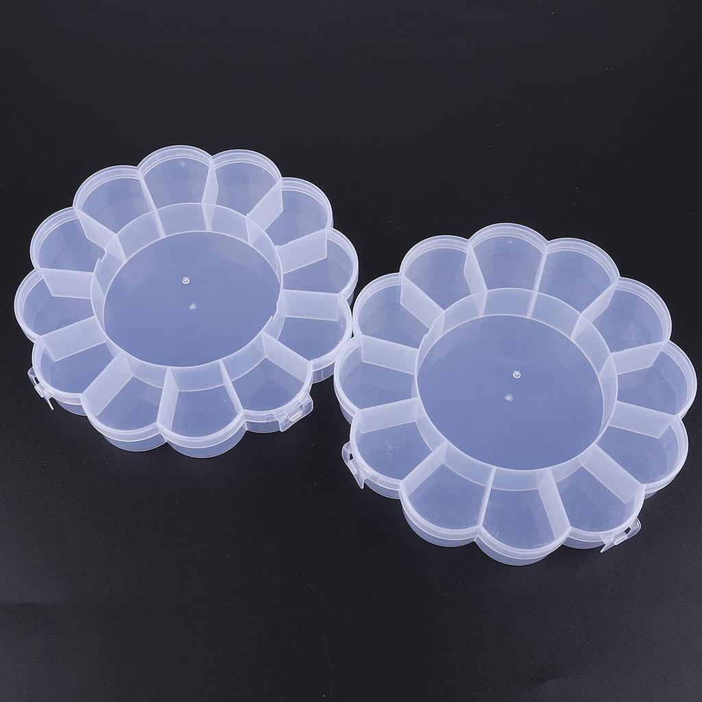 PVC Compartments Adjustable Practical Flower Storage Box Bead Ring Box Jewelry Presentation Organizer