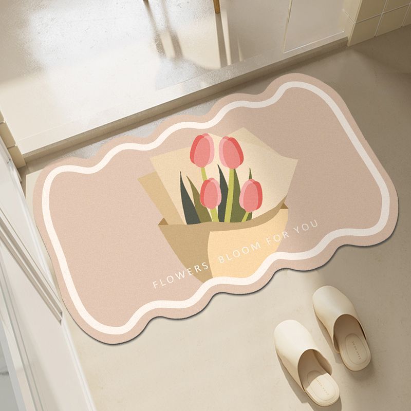 Diatom Mud Bathroom Absorbent Floor Mat Bedroom Door Mat Bathroom Toilet Door Non-slip Mat Dirt-resistant Carpet Wash-free
