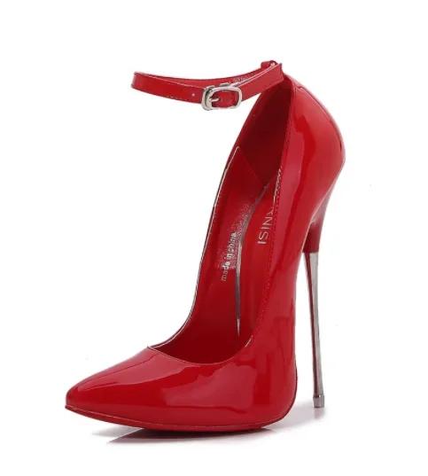Extrem hohe Absätze, 16 cm, Damen-Pumps mit Metallabsatz, mehrfarbig, hohe Absätze, Schuhe für Damen, Pole Dance, sexy Absätze, Modelshow, große Größe