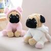 Adorable Large Plush Toys 8" Pug Dog In 7 Unique Costumes Cuddly Soft Toy