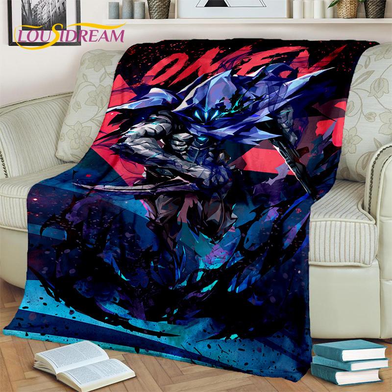 Cartoon Game VALORANT Gamer 3D Blanket,Soft Throw Blanket for Home Bedroom Bed Sofa Picnic Travel Office Rest Cover Blanket Kids