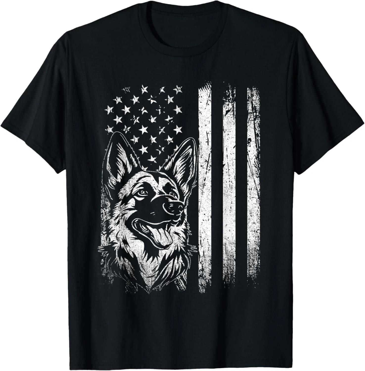 Patriotic German Shepherd - Dog Lover 4th Of July Pet Owner Gift Unisex T-Shirt S