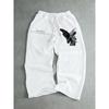 Men's Drawstring Waist Printed Pants, Angel Printed Sports Pants, Comfortable and Stylish Casual Daily Wide Leg Pants
