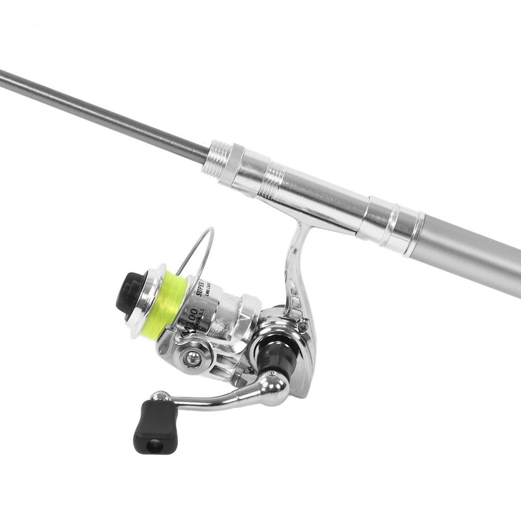 Portable   Pen Shape Fishing Rod Pole   Retractable Fishing Rod with Reel Wheel