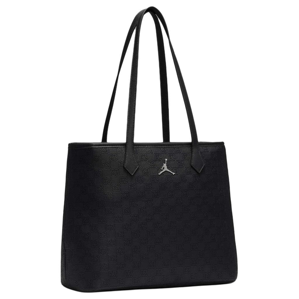 New Jordan Monogram Polyurethane Tote Bag, Shopping Bag, Handbag, Shoulder Bag Unisex Black HV2860-045