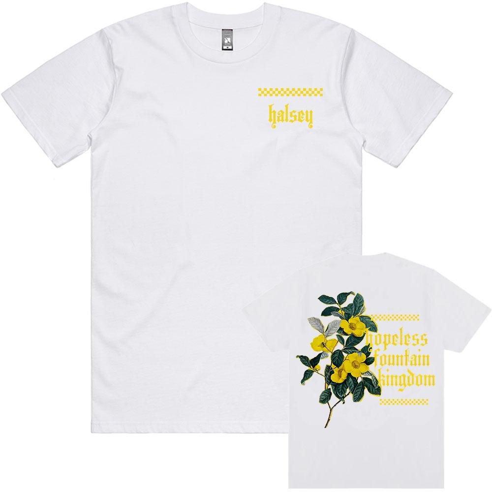 HALSEY FLOWER TEE Short Sleeve Men Women T-shirt Unisex Streetwear Casual Loose Fashion Hip Hop Tshirts Graphic Printing Clothes