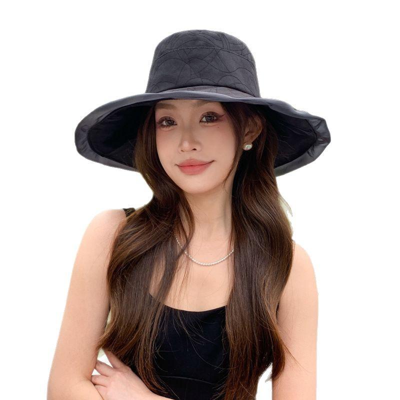 Summer new hat women's big edge sunshade bucket hat versatile outdoor sunscreen sun hat