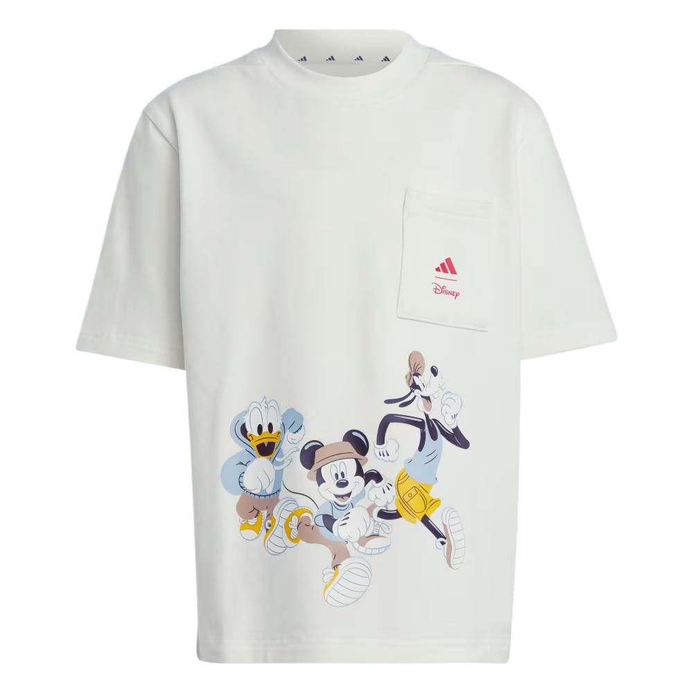 Adidas Футболка Disney Collaboration Удобная Мягкая Дышащая Приятная к коже Короткий рукав Детские топы Белая JF3642 104