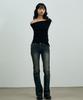 Alikim Elin Drape Off-Shoulder Top / Black