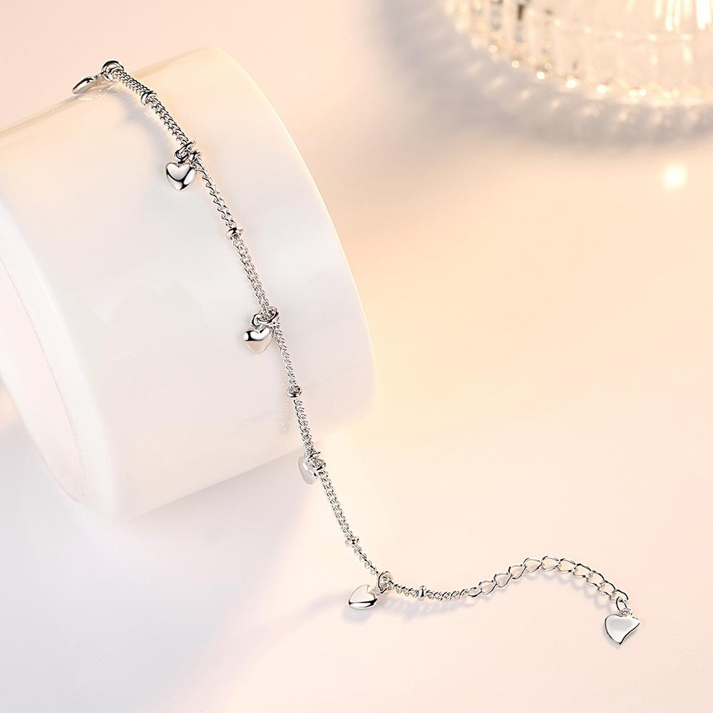 ANENJERY Handmade Love Heart Bracelets For Women Wedding Jewelry Gifts