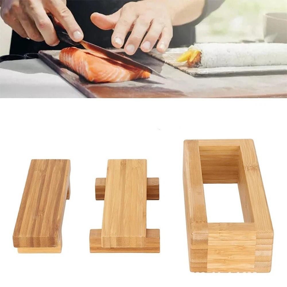 Rectangular Sushi Press Mold Wooden Rice Mold Kitchen Tool Sushi Press Maker  Cooking