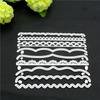 Lace Cutting Dies Metal Stencil DIY Scrapbooking Album Paper Card Embossing Decor Craft Art Edge Wave Lines