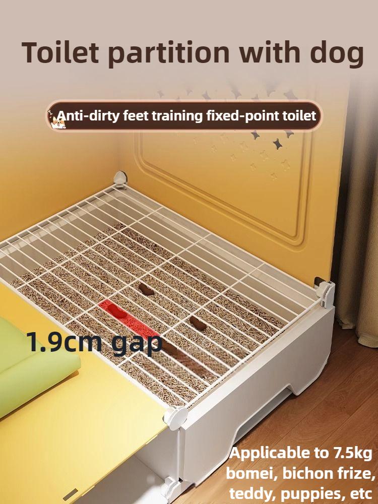 Indoor Small Teddy Dog Cage Toilet Bichon Dog Houses Bed Anti Jailbreak Household Puppy Villa Integrated Breathable Pet Kennel