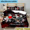 3PCS Custom Name Horror Characters Bedding Set, Bedding Set Including 1pc Duvet Cover And 2pcs Pillowcases for Bedroom,Dormitory Gift