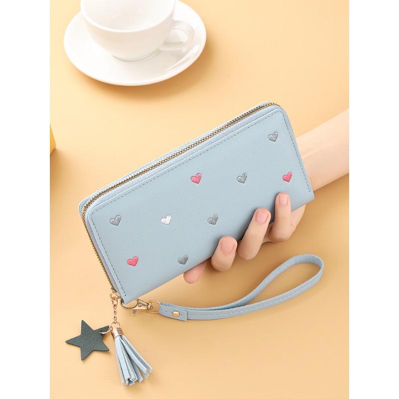 Women Wallets Tassel Zipper Long Wallet Clutch Purse Coin Card Holder