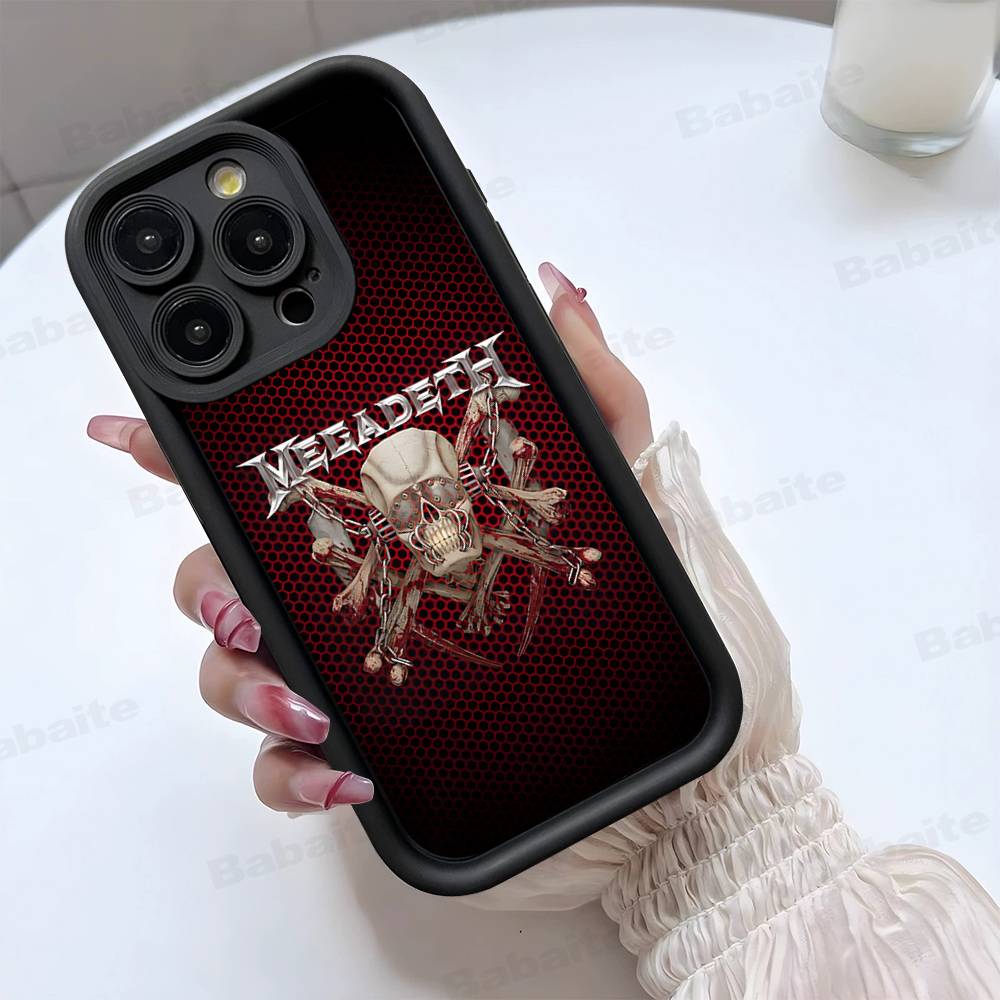 

M-Megadeth Logo For IPhone 17 15 13 12 11 14 Pro Max X XR XS 16 Plus Shockproof Candy Back Cover iPhone 14 plus