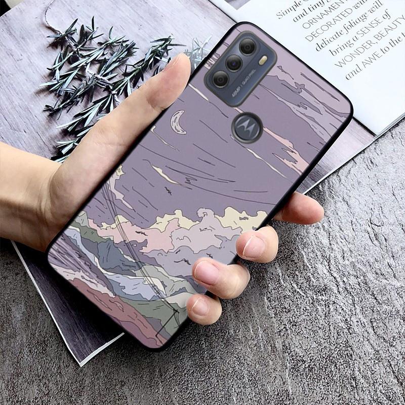 Husă de telefon Anime Scenery Sky Landscape pentru Moto Edge 50 40 Pro Edge 40 30 Ultra Neo Fusion G Power G Stylus G Play E32 E20 E40