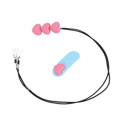 Hearing Aid Lanyard for Elder Child Cute Simple 3 Hearts Shape Anti Lost Hearing Aid Holder with