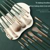 14-Piece Soft Makeup Brush Set: Includes Powder, Blush, Highlighter, and Eyeshadow Brushes in Portable Colors.