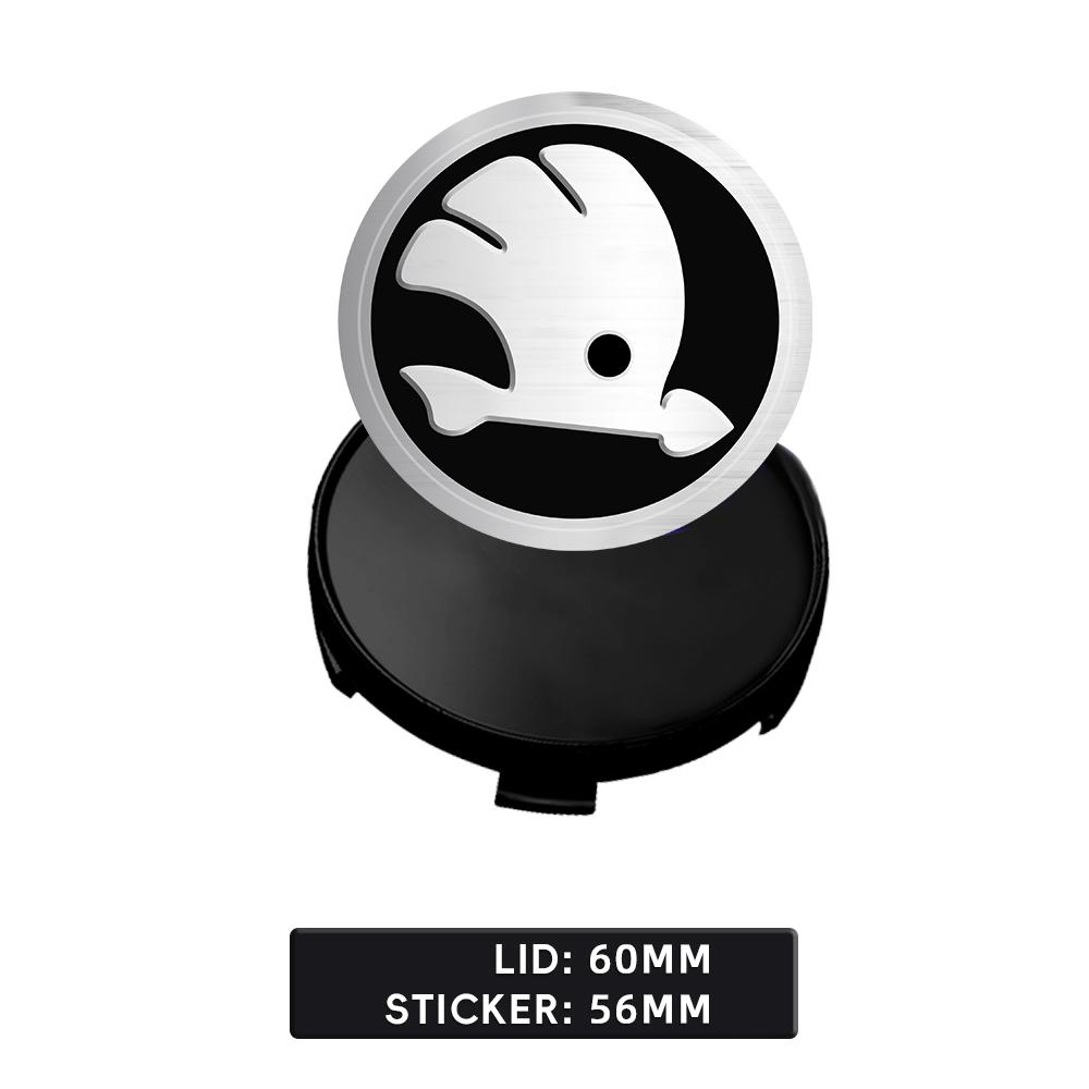 2026 Caliente Para SKODA 4/8 Piezas 56 60mm Estilo de Coche Tapas Centrales de Rueda Cubierta de Llanta Insignia Emblema Pegatina Para Skoda Rapid Octavia A5 RS