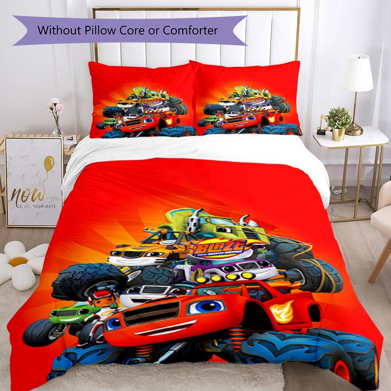 3pcs Truck Bedding Set Duvet Cover Closure Includes 1 Duvet Cover & 2 Pillowcases, Soft and Comfortable for All Seasons.