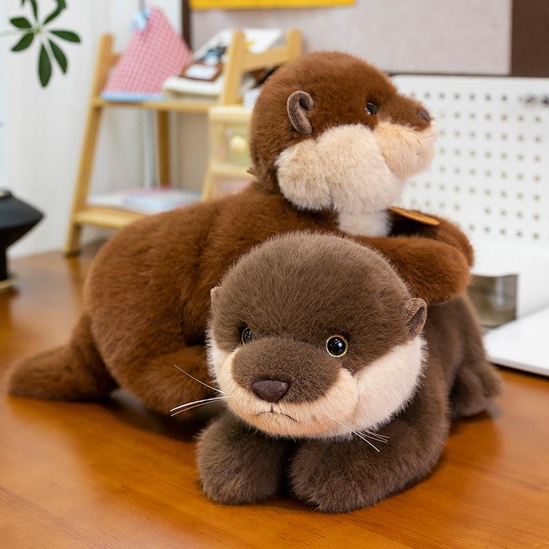 Cute Simulated Party Otter Plush Toys Children's Sleeping Pillow Office Dolls Aquarium Souvenirs