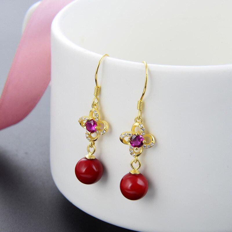 Tancise 925 Sterling Silver Zircon Earrings Drop Earrings For Women Wedding Party Gifts