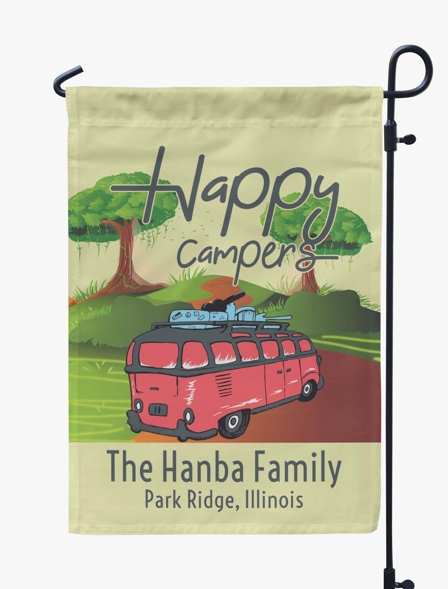 

Printtoo Tan Happy Campers Caravans 12.5x18 Inches Double SidedA FlagsA Double Sided CampA FlagA CampsiteA FlagA Personalized 12.5 x 18 Inches дубильная кора