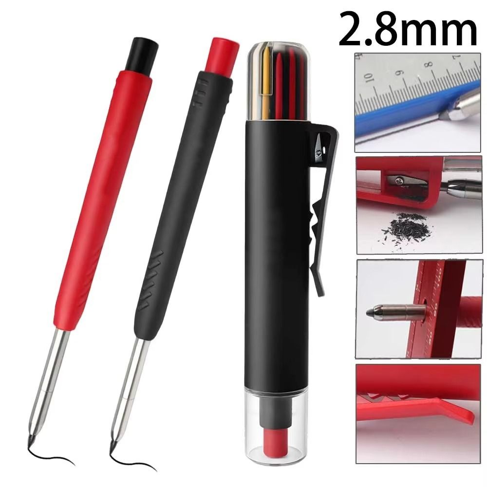 Professioneller 2,8mm Minen Holzbearbeitung Bleistift Eingebauter Spitzer Tiefloch Mechanischer Bleistift Automatischer Bleistift Tischlerarbeit