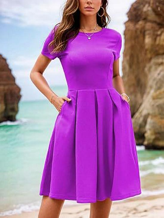 Women's Summer Evening Dress with Pockets – Party, Church, Bridesmaid & Graduation Style JH253-4.