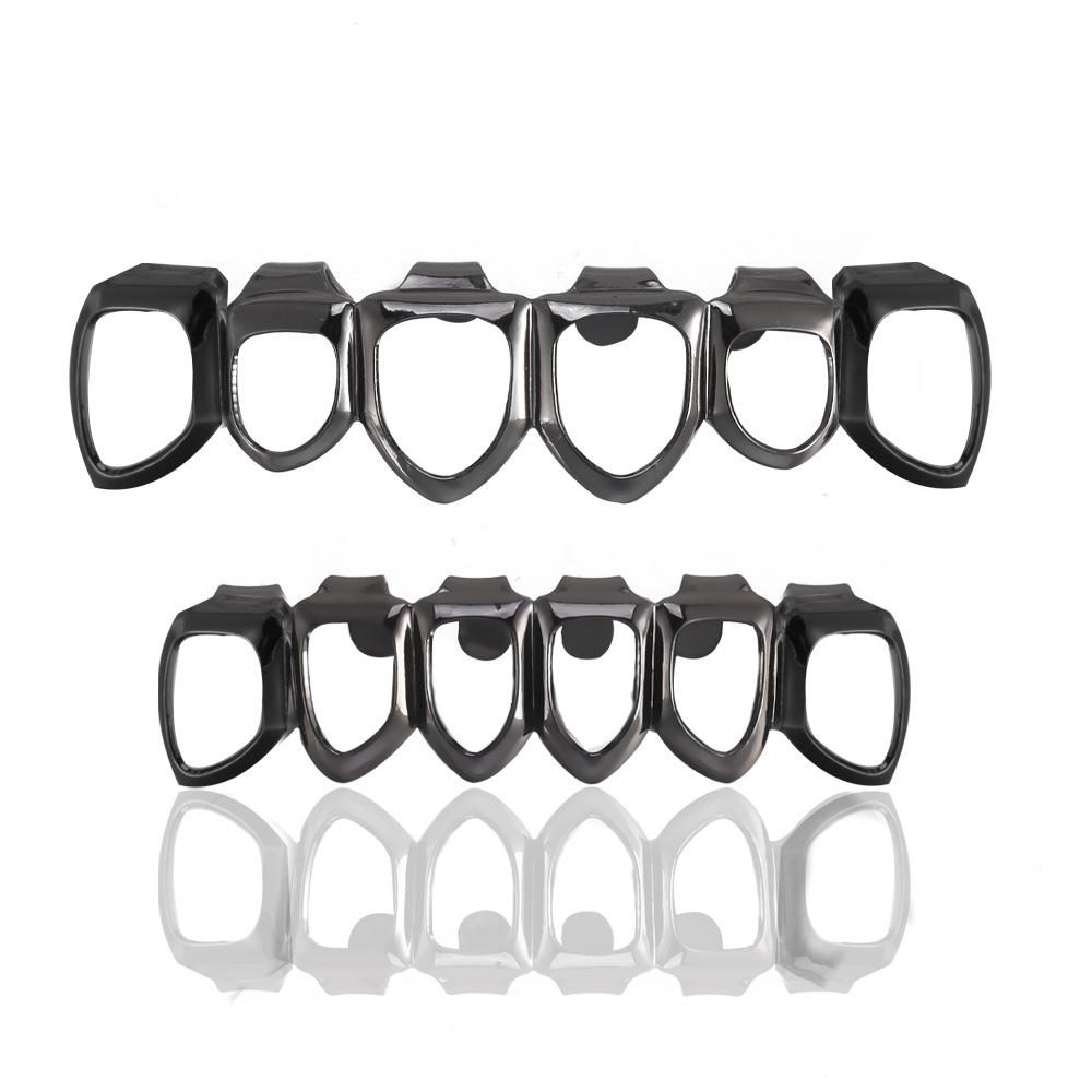 

Fashionable 6-Hole Flat Hip Hop Teeth Trendsetter Nightclub Halloween Props