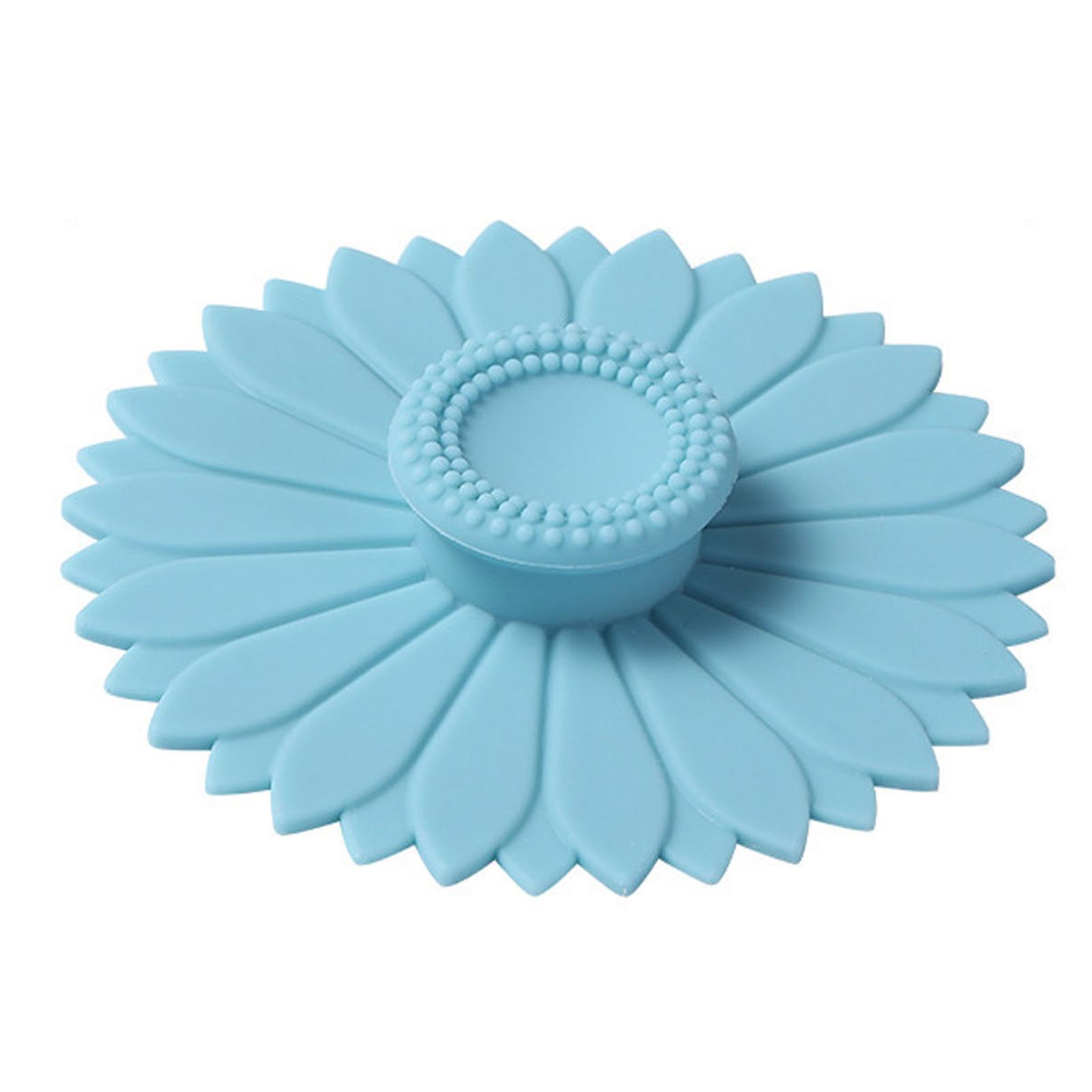 

Sunflower Silicone Cup Lids Dustproof Camping Mug Covers Leakproof Hot Cup Lids Airtight Seal Lid Cap for Coffee & Teas синій