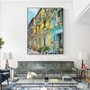 Flower Street Painting Canvas Print Fashion Wall Art Poster Fresh Glam City Scenery Picture For Living Room Home Decor Cuadros