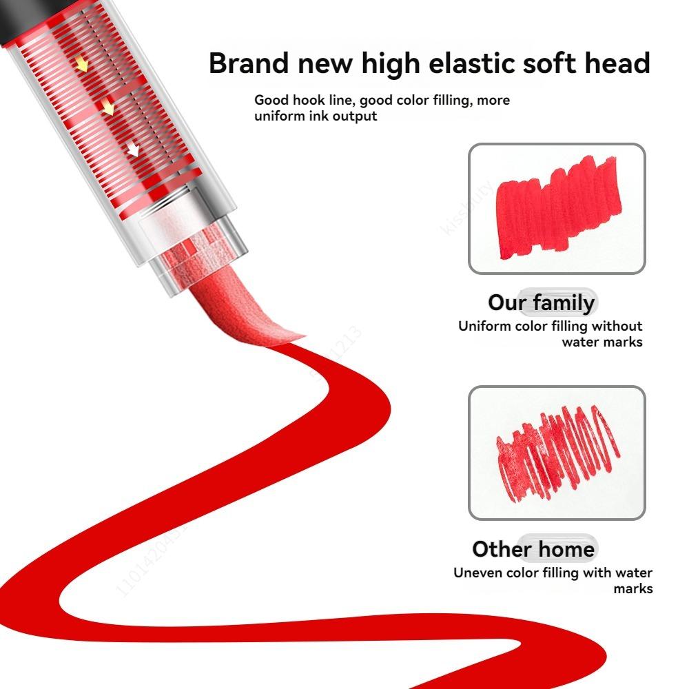 Professional Art Use 12-288 Colors Acrylic Paint Pen Marker Brush Tip Paint Marker For Painting Wood Calligraphy Christmas Gift